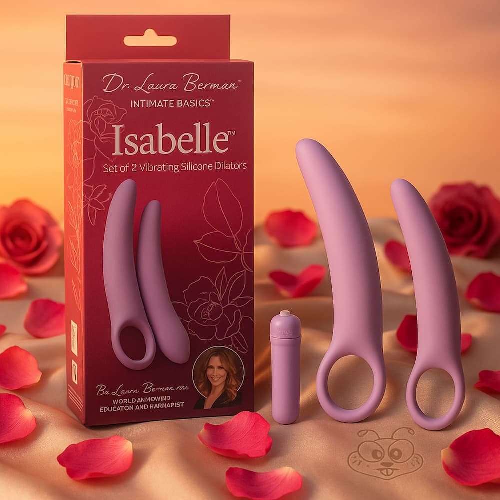 Dr. Laura Berman Isabelle Vibrating Dilator Set 2-Piece Silicone Kit Happibee Dr. Laura Berman Isabelle Vibrating Dilator Set 2-Piece Silicone Kit Happibee