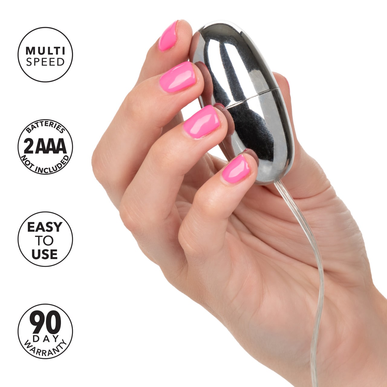 CalExotics Slim Teardrop Bullet Infographic Waterproof