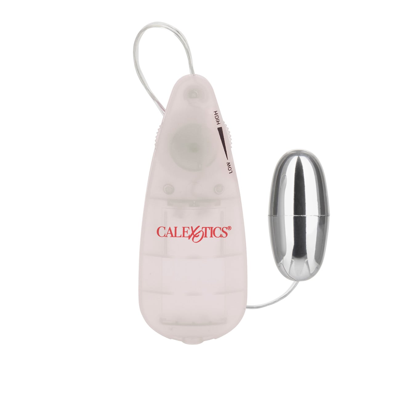 CalExotics Slim Teardrop Bullet Silver Vibrator