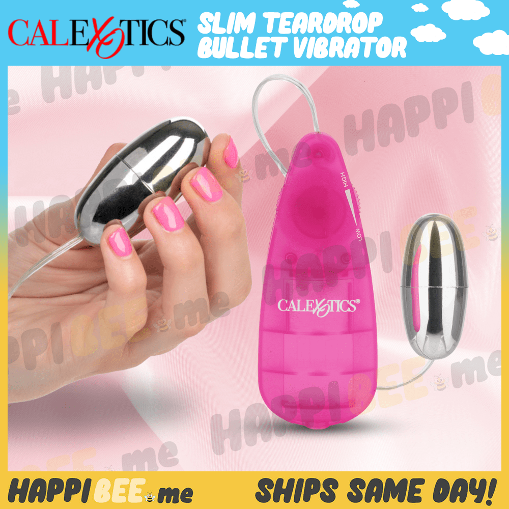 CalExotics Slim Teardrop Bullet Vibrator Pink