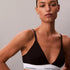 Calvin Klein Cotton Modal Lightly Lined Triangle Bralette Black Front