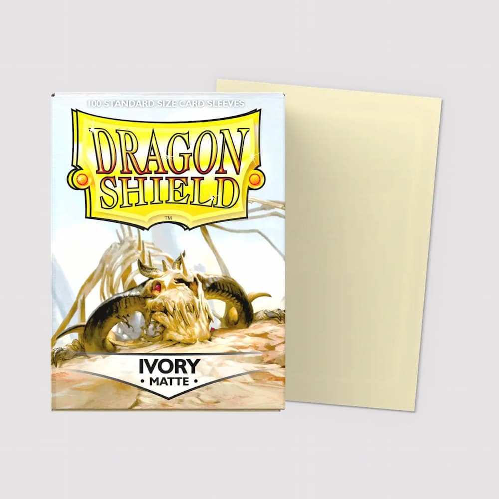 Dragon Shield Matte Sleeves Standard Size Ivory Protectors