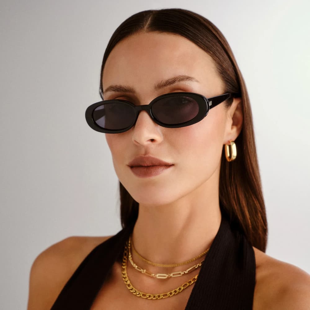 Le Specs Outta Love Black Smoke Mono Front