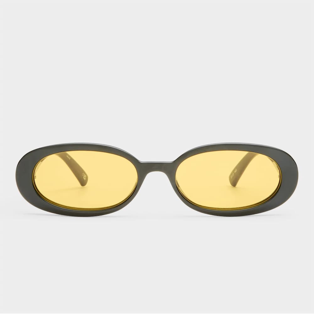 Le Specs Outta Love Sunglasses BLACK MUSTARD MONO