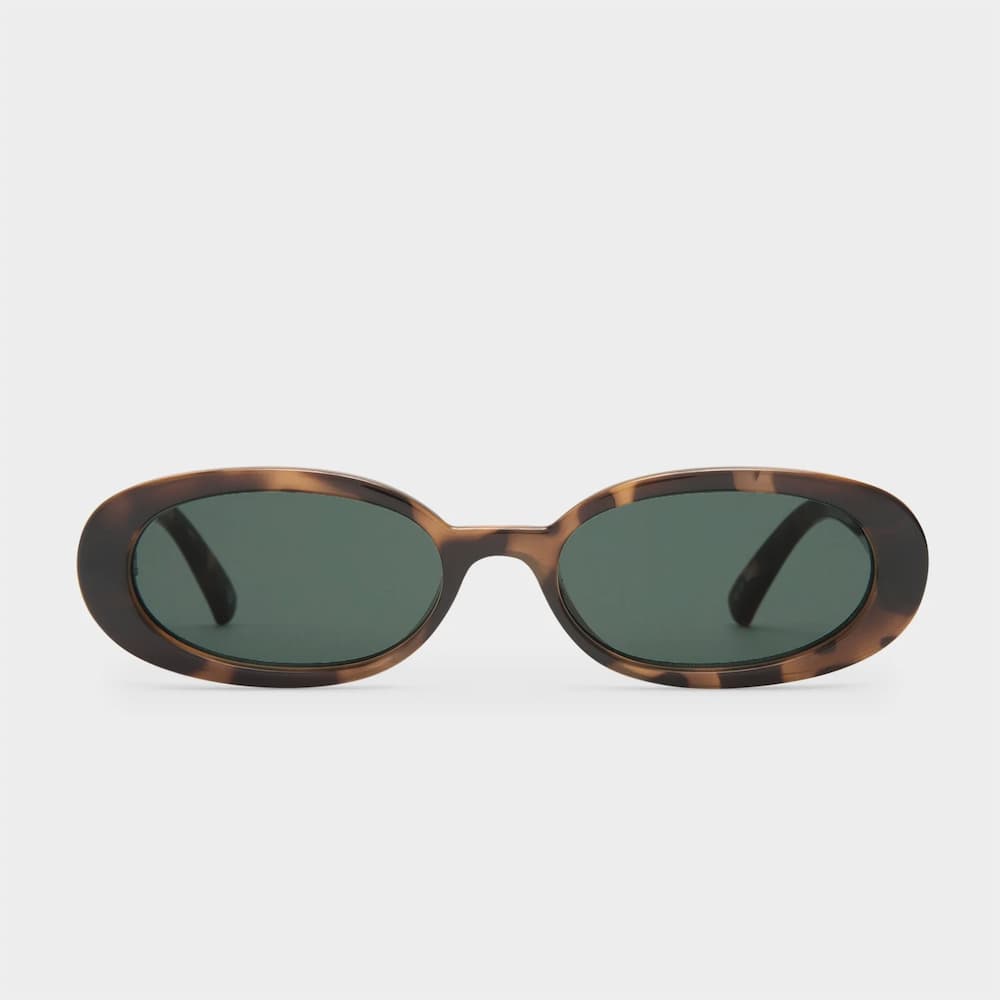 Le Specs Outta Love Sunglasses Tort Green Mono Lens