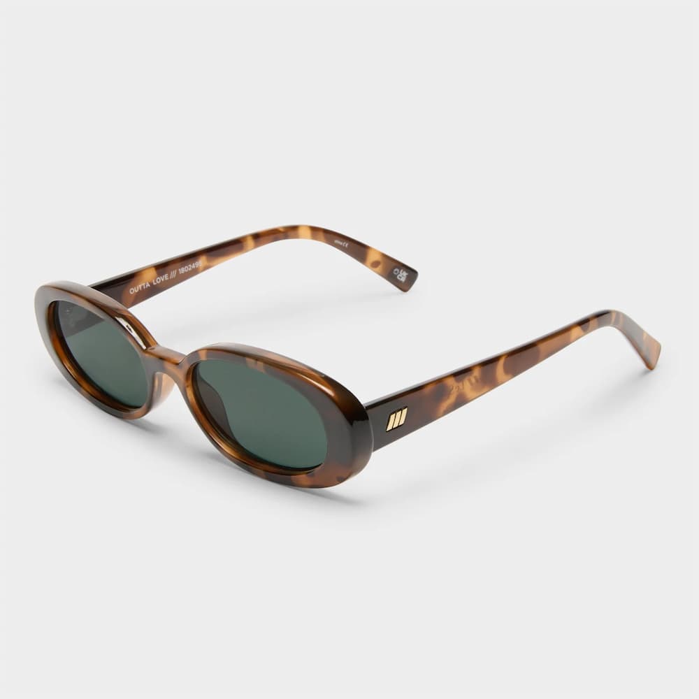 Le Specs Outta Love Tort Green Mono Side