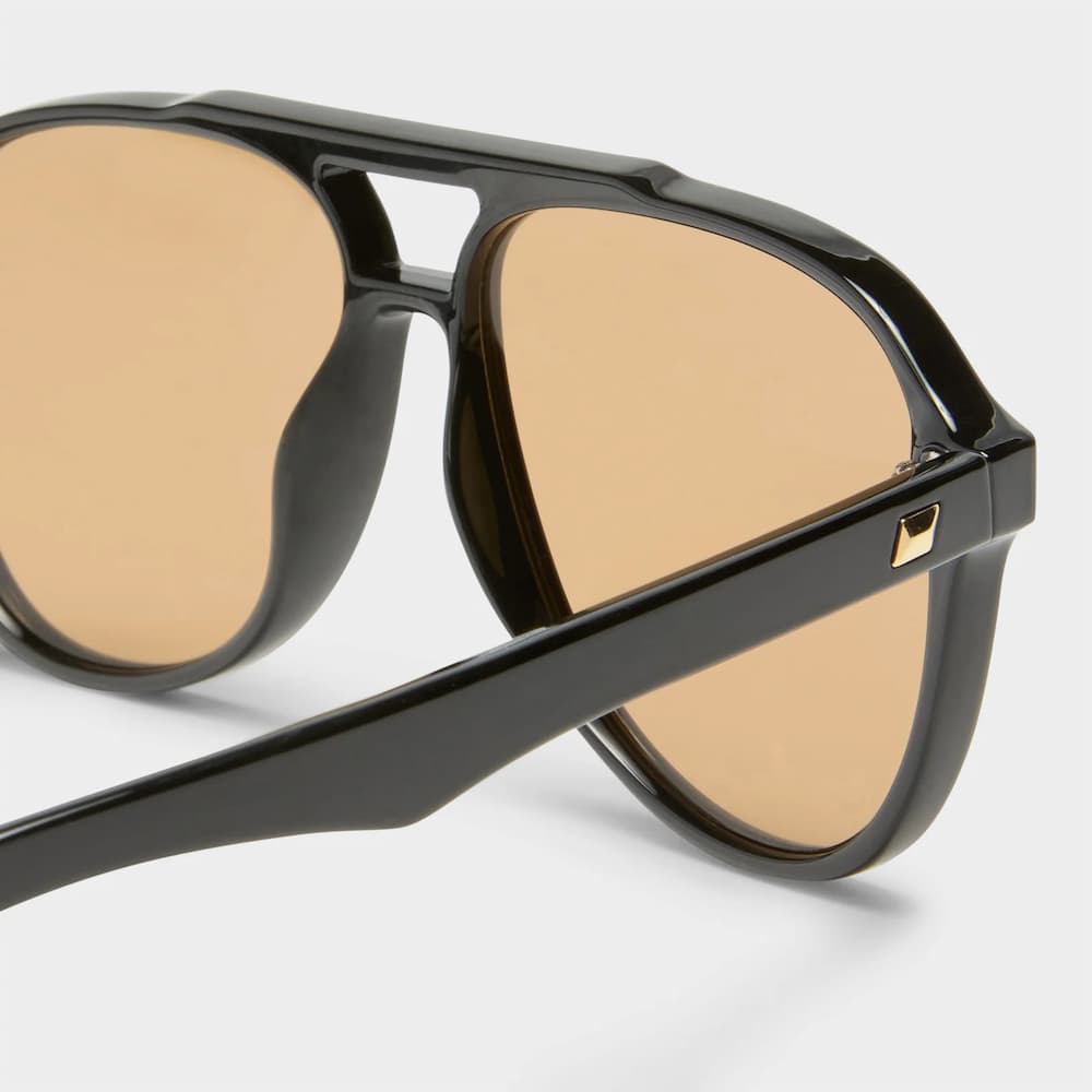 Le Specs Tragic Magic Black Tan Tint Model Back