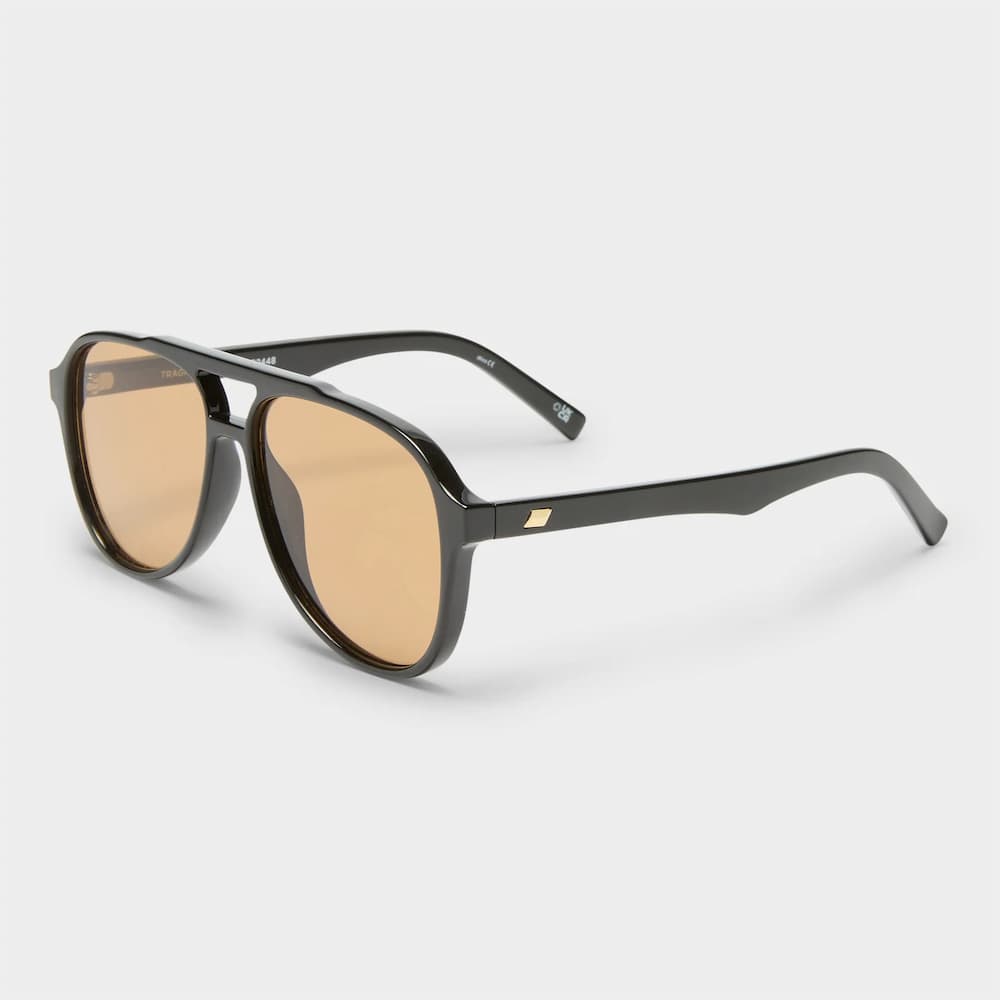 Le Specs Tragic Magic Black Tan Tint Model Side