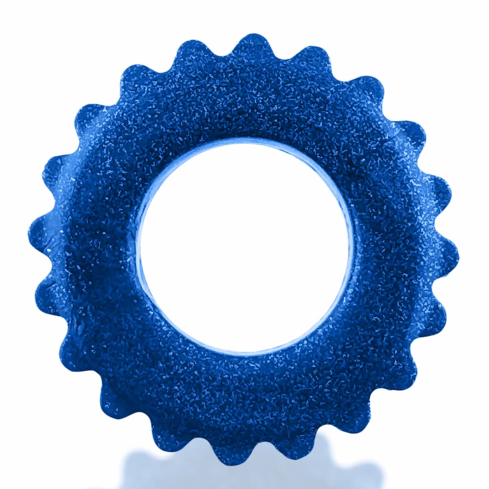 Oxballs Plushy Cockring Blue Fire Front
