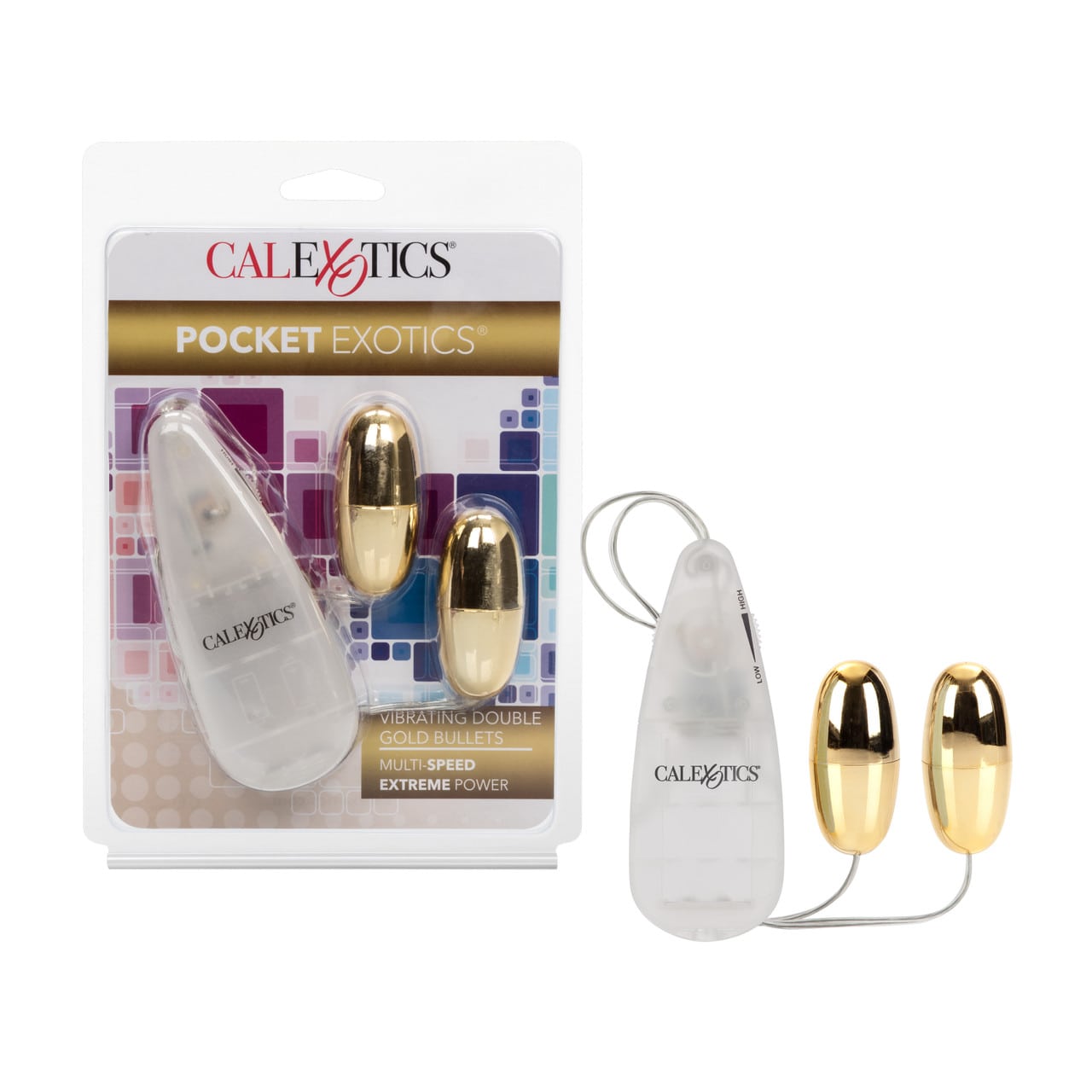 Pocket Exotics Vibrating Double Gold Bullets Package