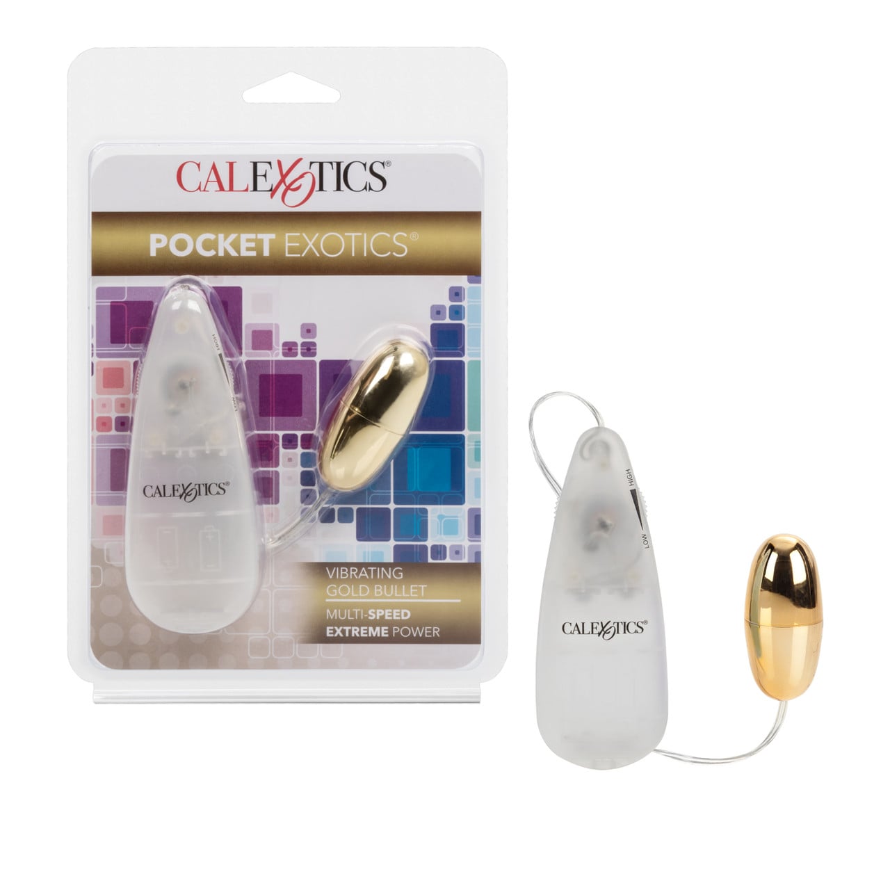 Pocket Exotics Vibrating Gold Bullet Package