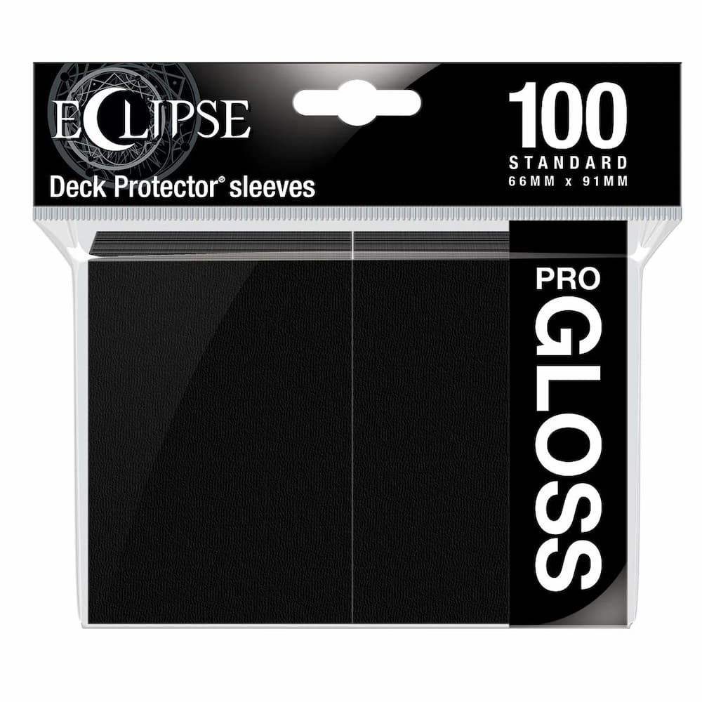 Ultra Pro Eclipse Gloss Jet Black Standard Sleeves 100 Count