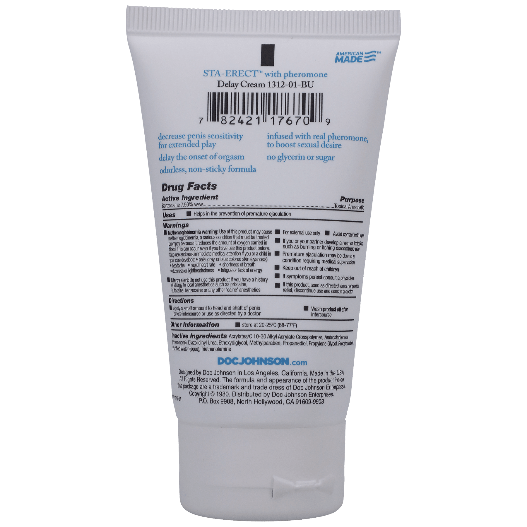 Intimate Enhancements Sta-Erect Ingredients