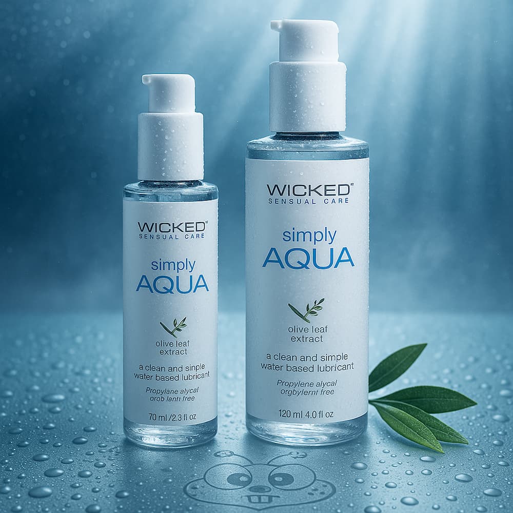 Wicked Simply Aqua glycerin-free and propylene-glycol-free water-based lubricant