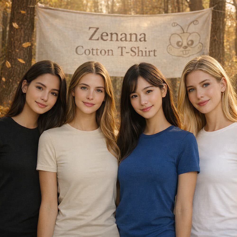 Zenana Basic Crew Neck T-Shirt, a fitted base layer for wearing under a Halloween costume