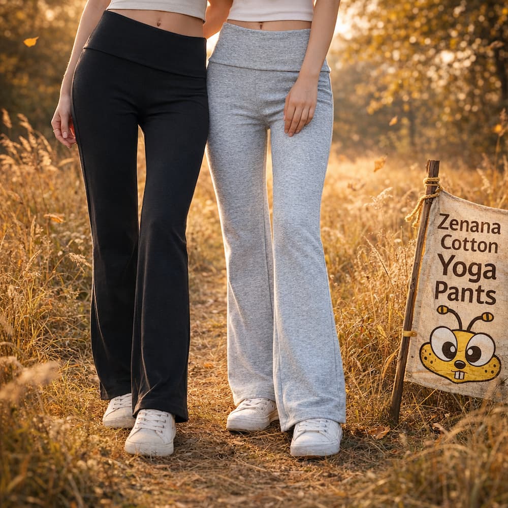 Fold-Over Yoga Pants Are Back: The Y2K Flare Comeback