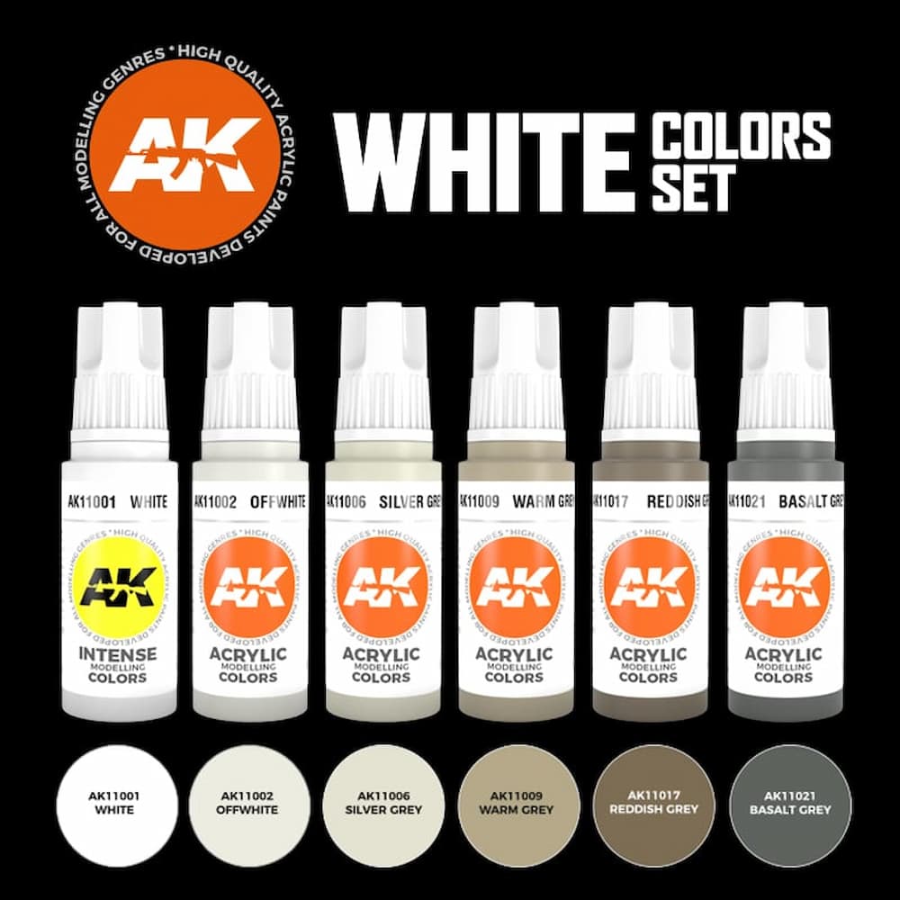 3G White Colors Acrylic Paint Set