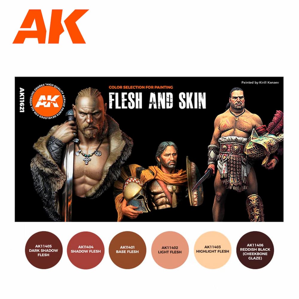 AK 3G Flesh And Skin Colors Infographic