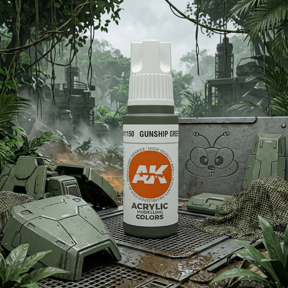 AK 3GEN Acrylic Model Paint Gunship Green