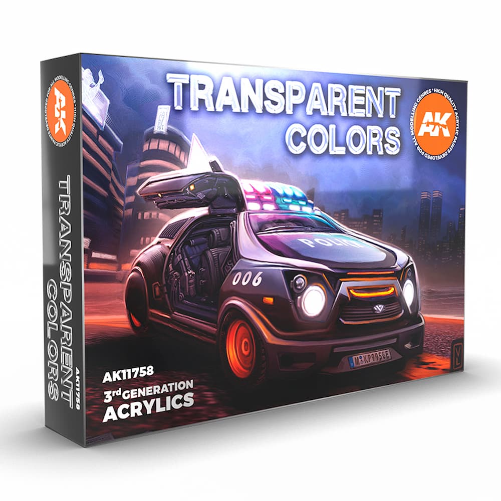AK Interactive 3G Transparent Colors Set Packaging