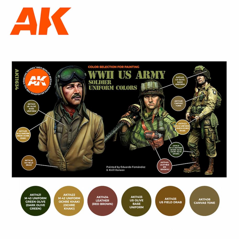 AK Interactive 3G WW2 US Uniforms Paints