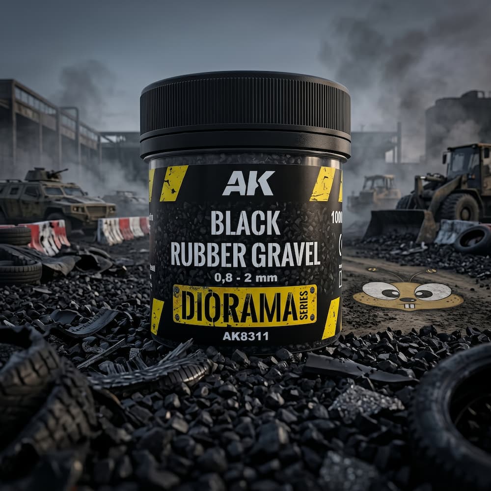 AK Interactive Black Rubber Gravel AK8311