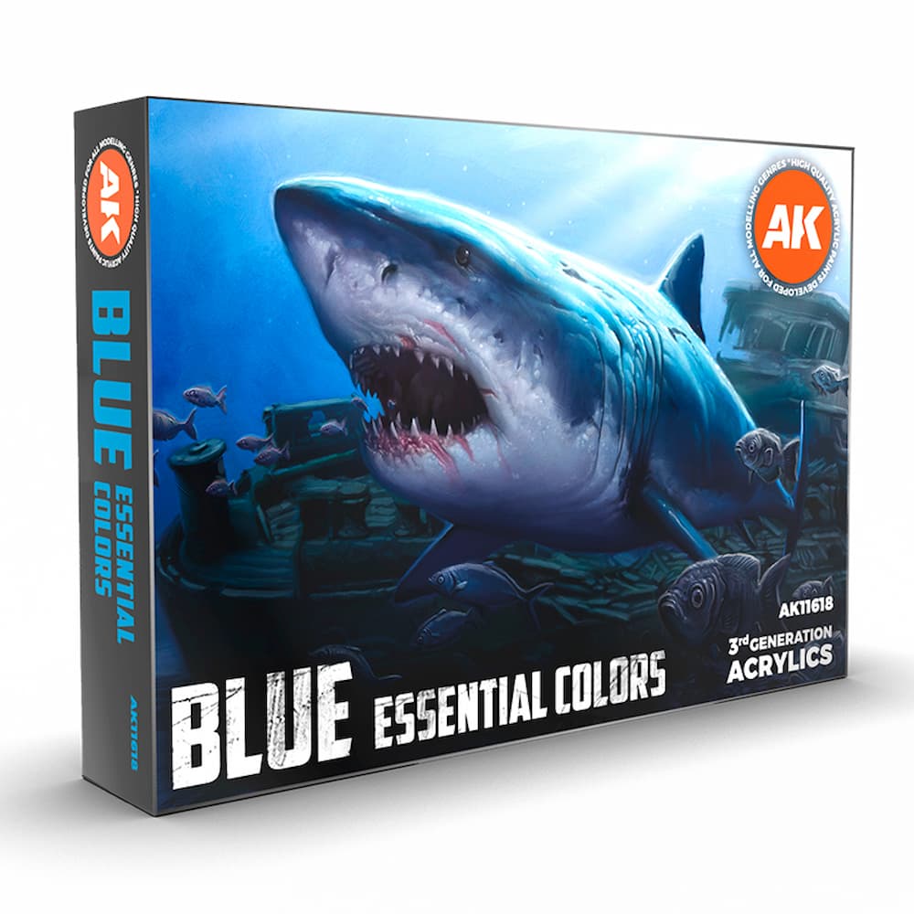 AK Interactive Blue Essentials Color Set