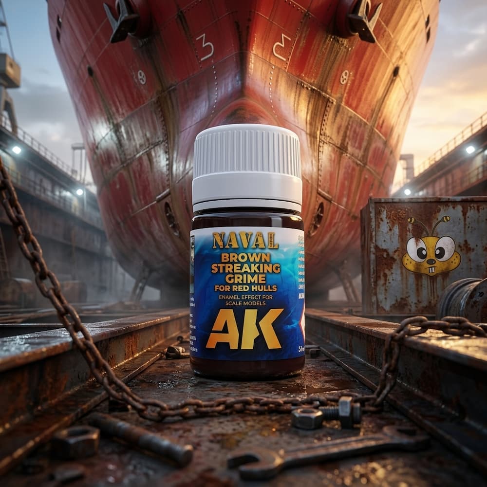 AK Interactive Brown Streaking Grime For Red Hulls