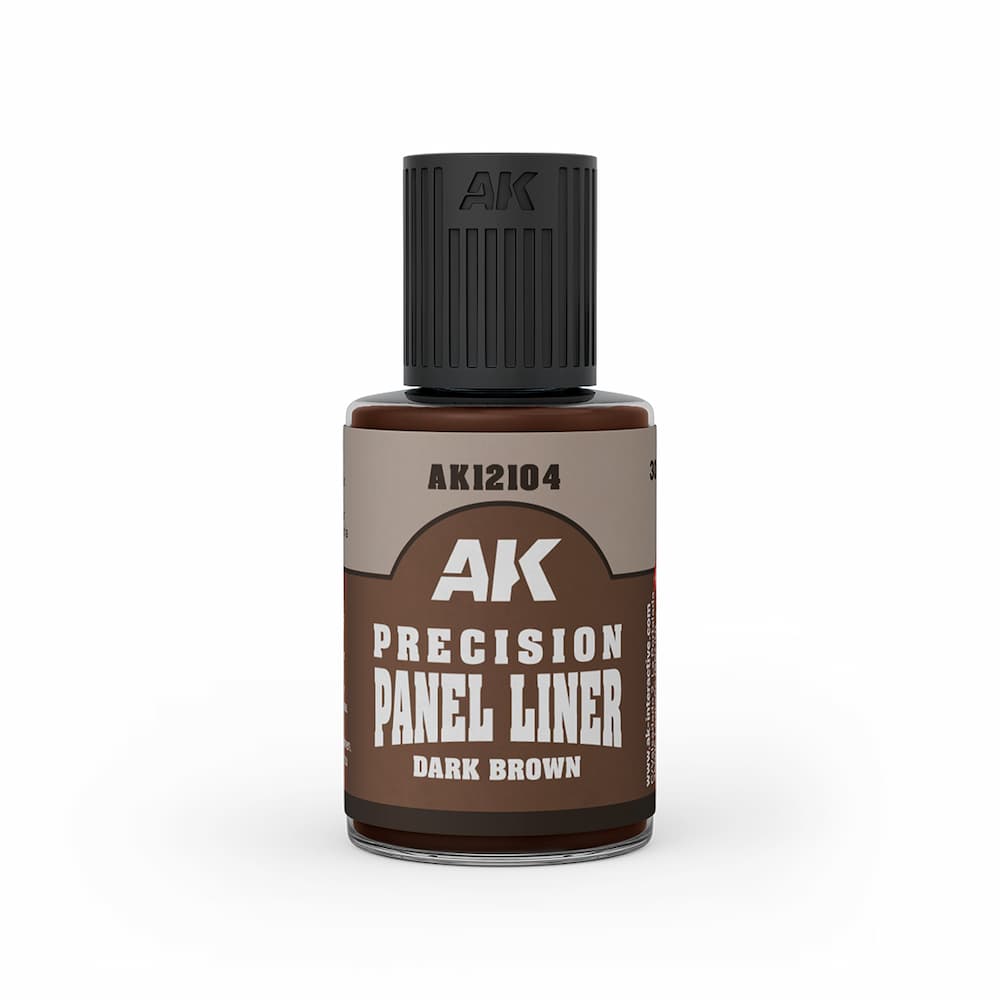 AK Interactive Precision Panel Liner Dark Brown Bottle