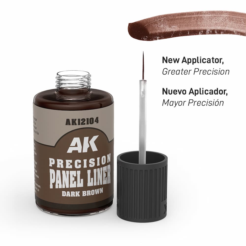 AK Interactive Precision Panel Liner Dark Brown Features