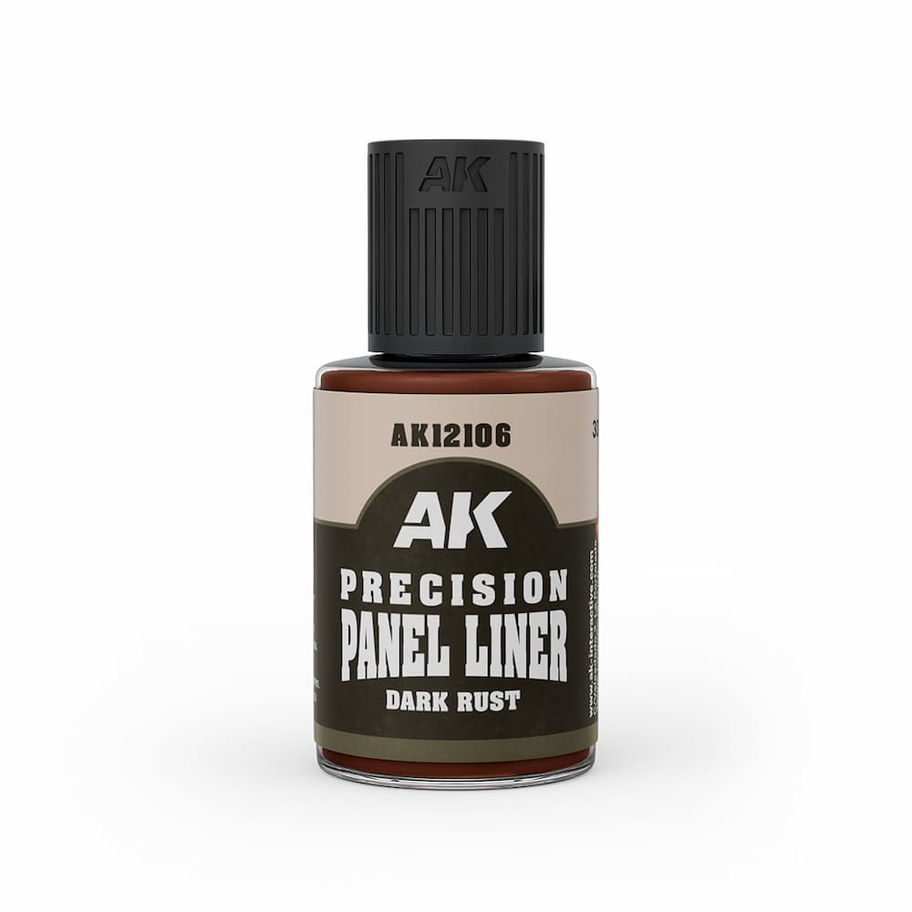 AK Interactive Precision Panel Liner Dark Rust Bottle