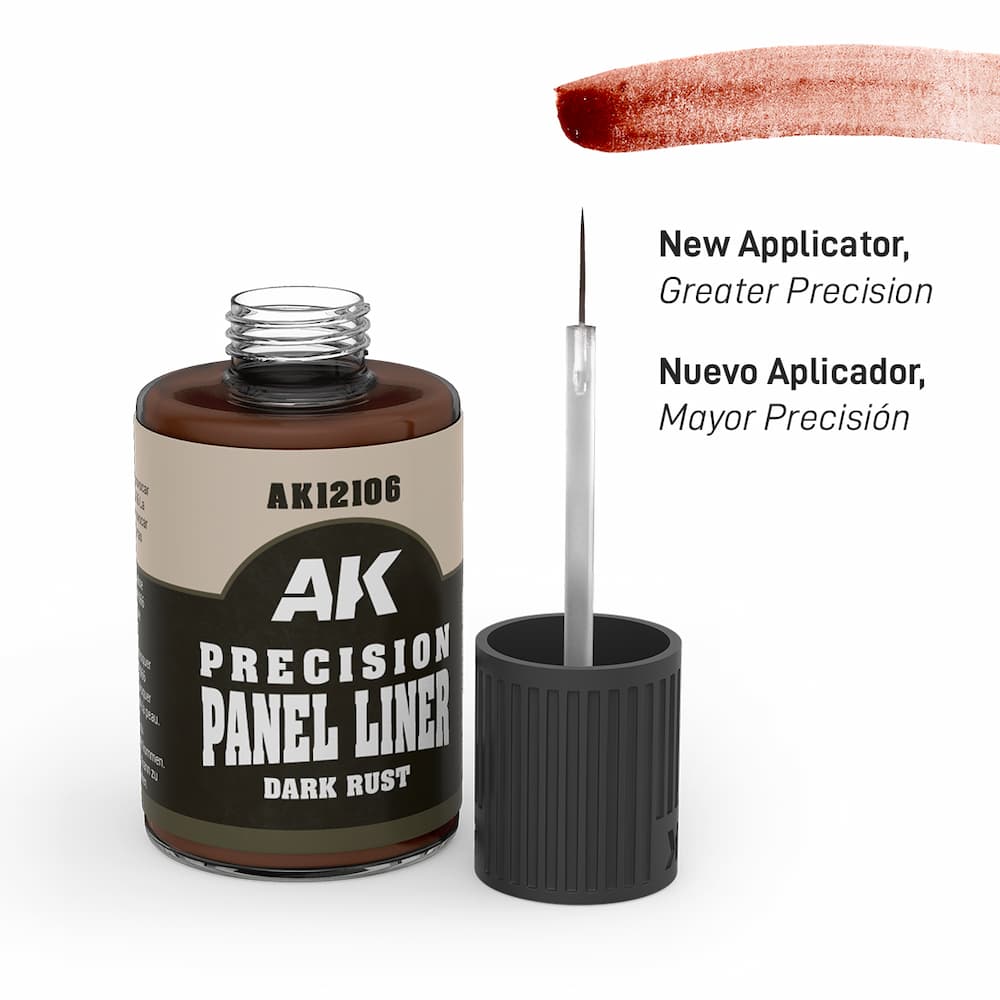 AK Interactive Precision Panel Liner Dark Rust Features
