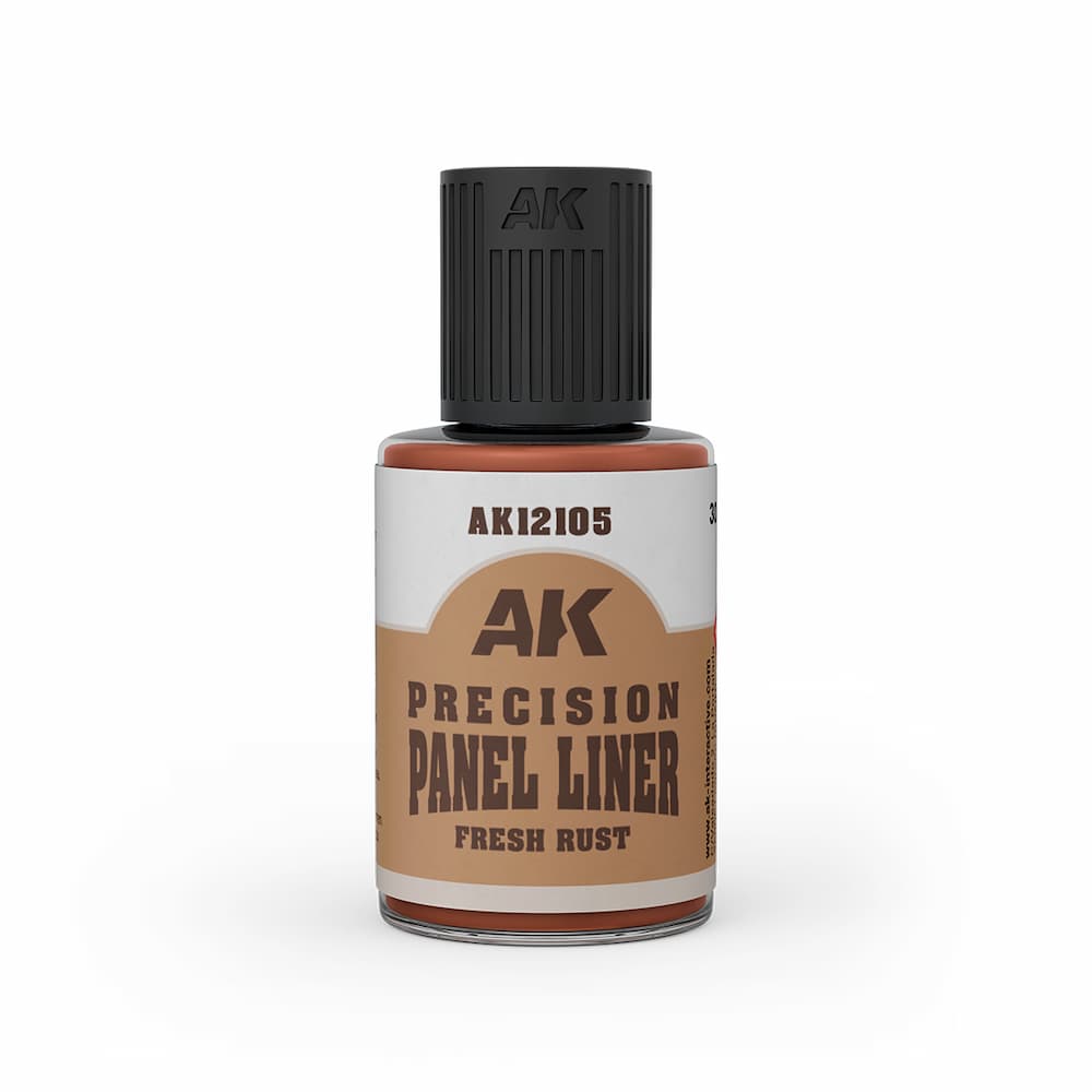 AK Interactive Precision Panel Liner Fresh Rust Bottle