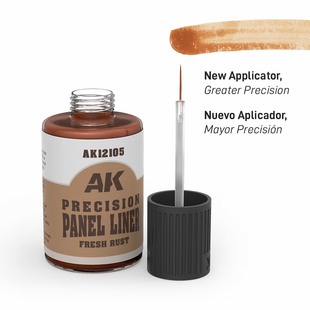 AK Interactive Precision Panel Liner Fresh Rust Features