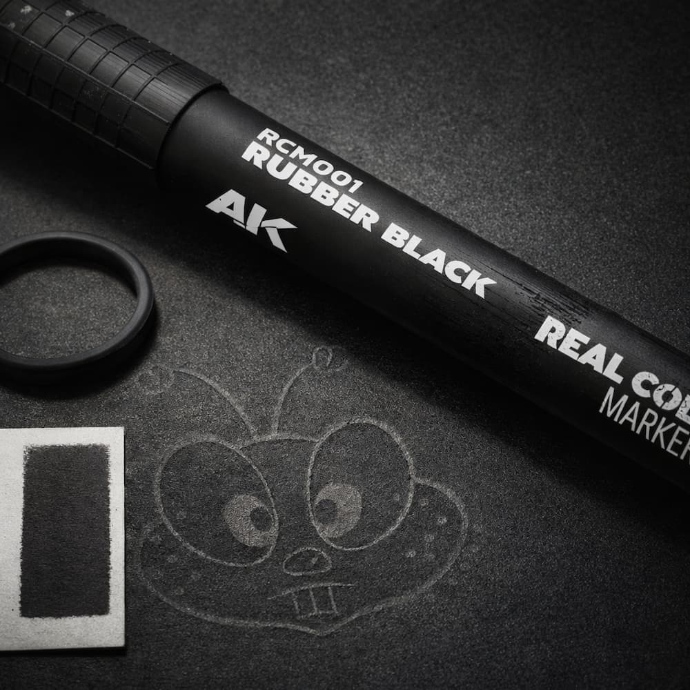 AK Interactive Real Colors Markers Rubber Black Color