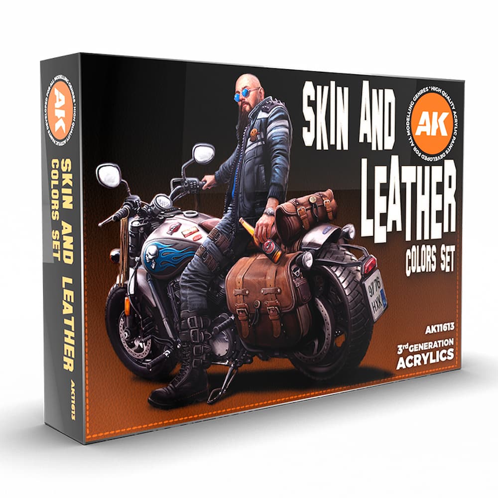 AK Interactive skin and leather colors set Box