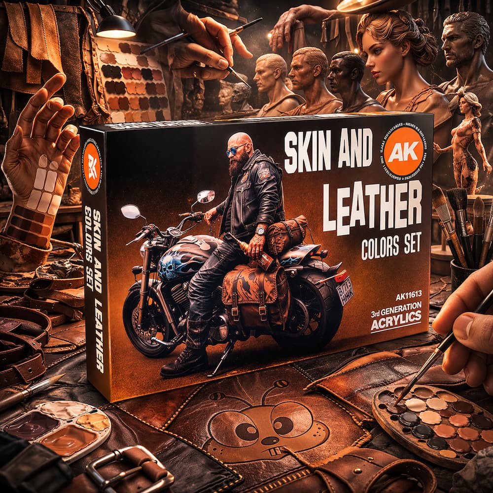 AK Interactive skin and leather colors set