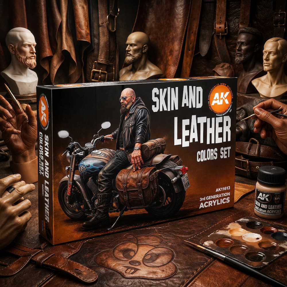 AK Interactive skin and leather colors