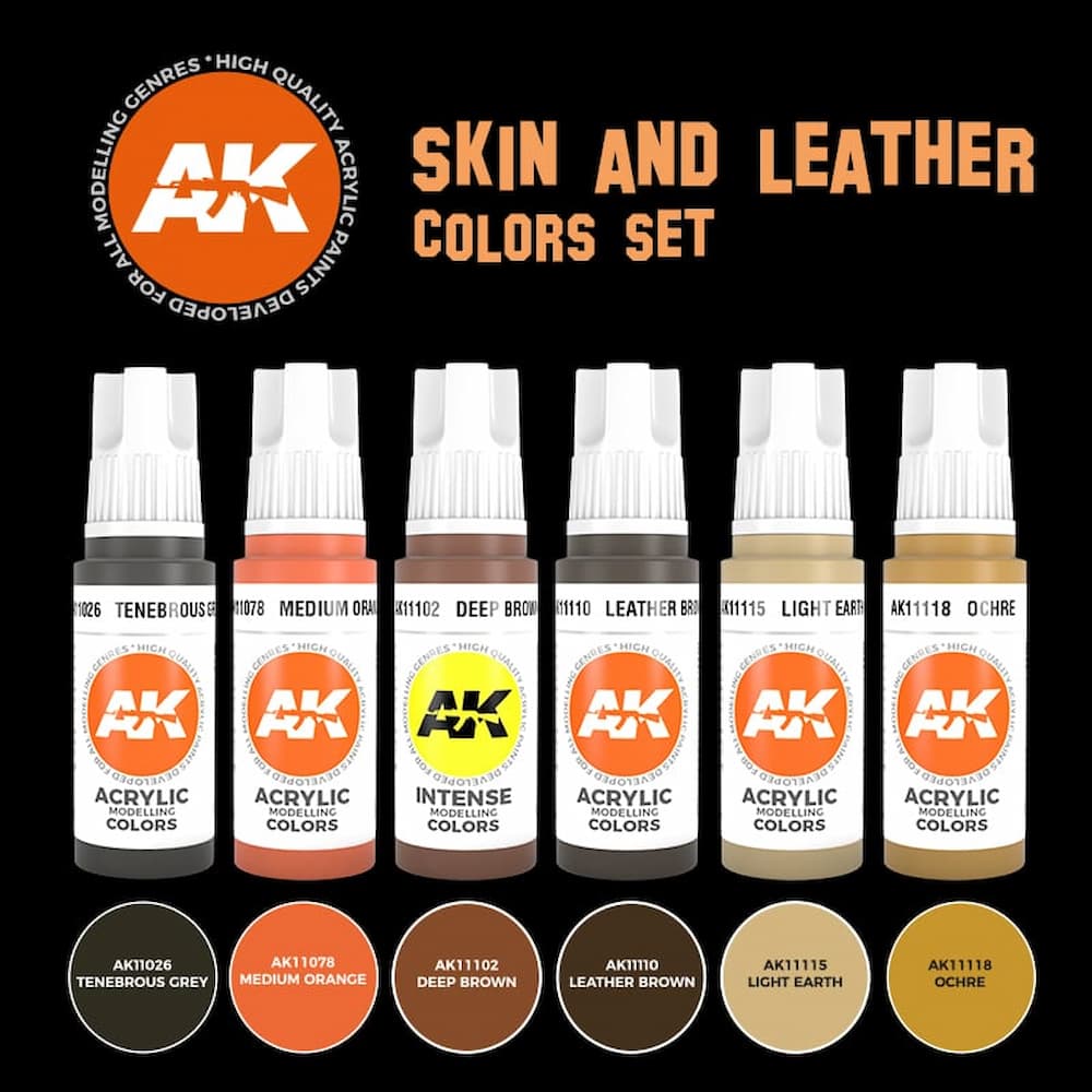 AK Interactive skin and leather paint kit
