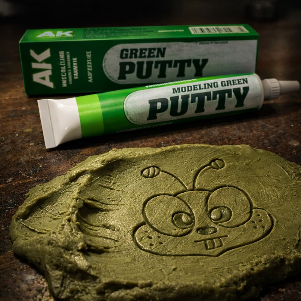 AK MODELING PUTTY Green Packaging