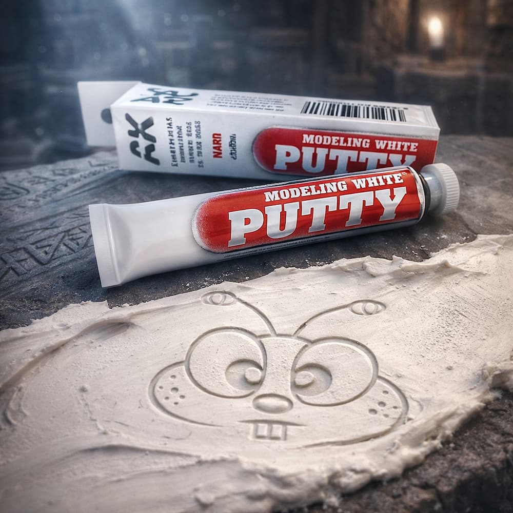 AK MODELING PUTTY White Box