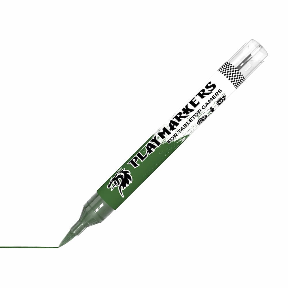 AK Playmarkers Dark Green Pen Front View