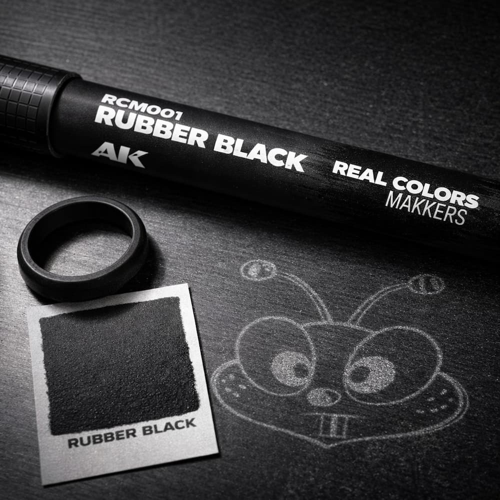 AK Real Colors Markers Rubber Black