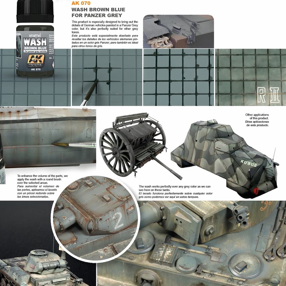 AK070 Panzer Grey Wash Infographic