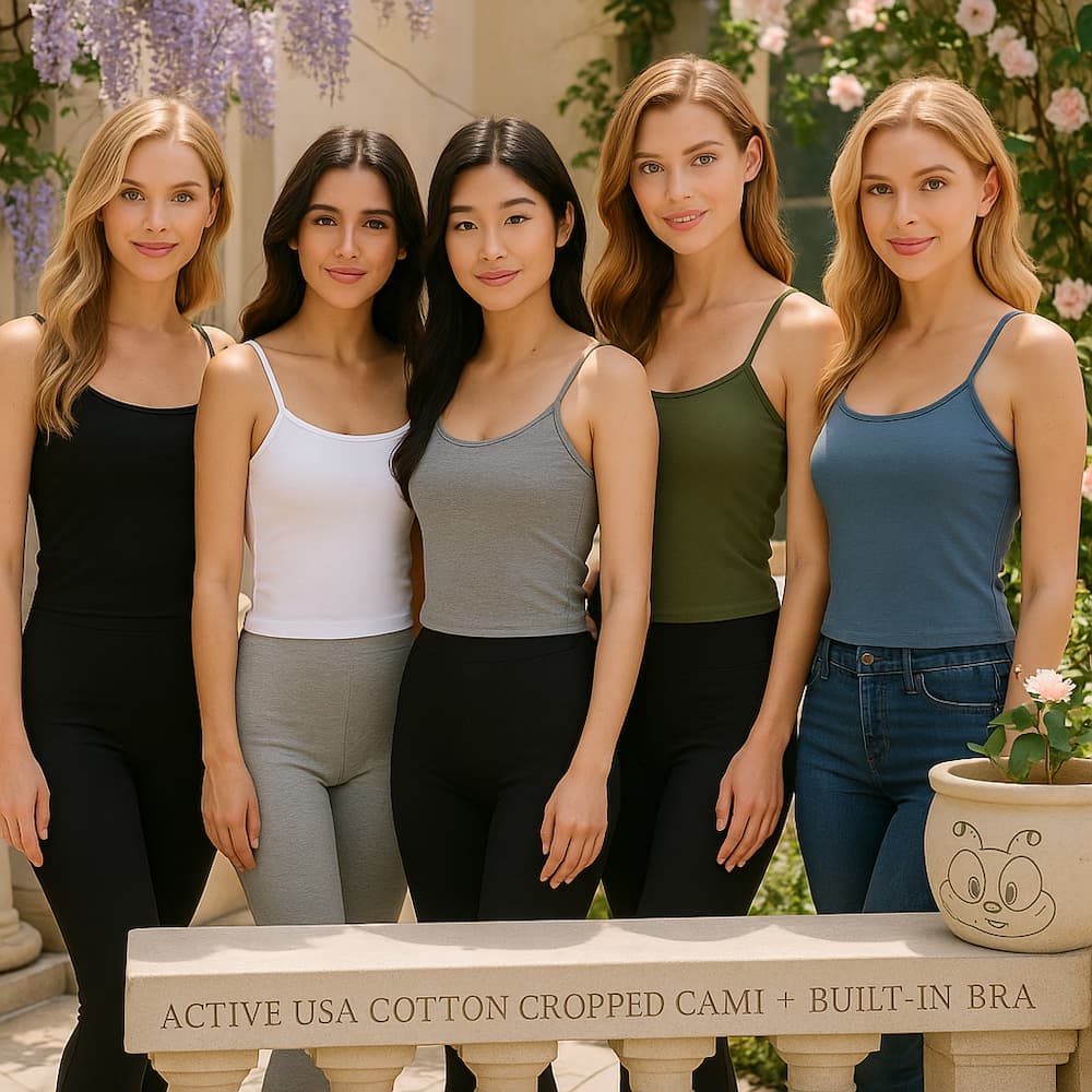 Active Basic Adjustable Cropped Camisole