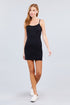 Active Basic Adjustable Strap Cami Dress Black Model