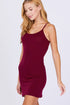 Active Basic Adjustable Strap Cami Dress Burgundy Back Side