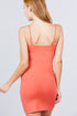 Active Basic Adjustable Strap Cami Dress Deep Coral Back