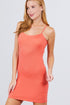 Active Basic Adjustable Strap Cami Dress Deep Coral Model