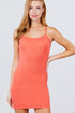 Active Basic Adjustable Strap Cami Dress Deep Coral